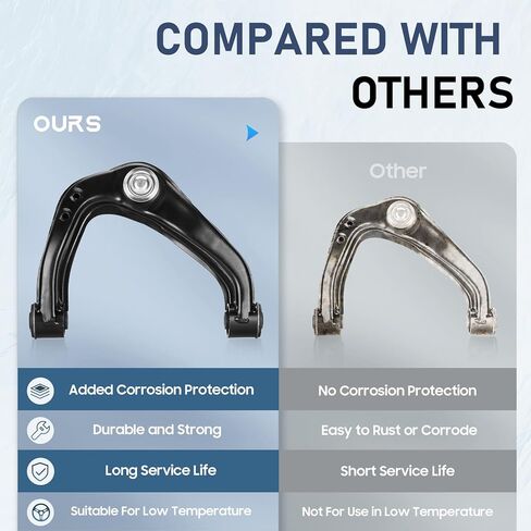 طقم تعليق ذراع التحكم العلوي الأمامي متوافق مع 2005-2019 Nissan Frontier 2005-2012 Pathfinder 2005-2015 Nissan Xterra مع قضبان تأرجح كروية وقضيب ربط نهاية K621245 K621246-10 قطعة in Kuwait