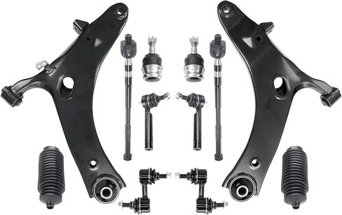 Front Lower Control Arm Ball Joint Sway Bar Tie Rod Boot Suspension Kit 12Pcs Fit For 2009-2013 Subaru Forester, 2011-2014 Subaru Impreza WRX in Kuwait