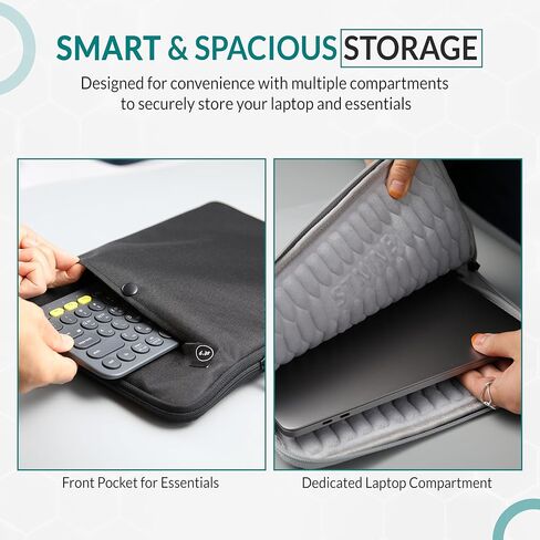 STNINE Shockproof Laptop Sleeve Case with 3D Foam for MacBook Air 13 MacBook Pro 14 Chromebook 14 HP Pavilion 14 Protective Computer Cover Slim Laptop Bag for Work in Kuwait