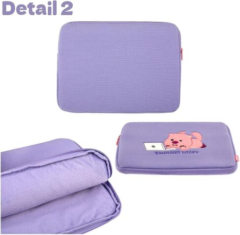 ZANMANG LOOPY ZanmangLoopy embroidered laptop bag 13–15 inch - Official goods, 13-15 inch, super soft, laptop pouch for students, charm of Korean character in Saudi Arabia