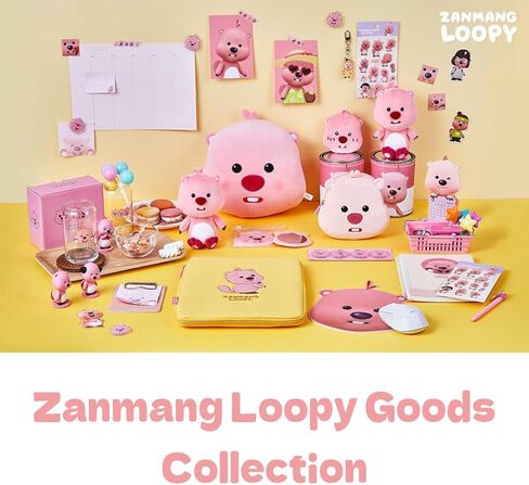 ZANMANG LOOPY ZanmangLoopy embroidered laptop bag 13–15 inch - Official goods, 13-15 inch, super soft, laptop pouch for students, charm of Korean character in Saudi Arabia