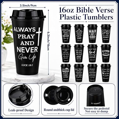 Havawish 48 Pcs/ 12 Sets Christian Gifts for Men Father's Day Man of God Present Box Religious Basket Catholic Spiritual Pastor Appreciation Gift with Coffee Mug Notebook Pen Fan for Dad Husband in Kuwait
