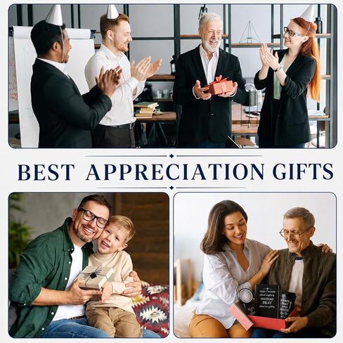 Havawish 48 Pcs/ 12 Sets Christian Gifts for Men Father's Day Man of God Present Box Religious Basket Catholic Spiritual Pastor Appreciation Gift with Coffee Mug Notebook Pen Fan for Dad Husband in Saudi Arabia