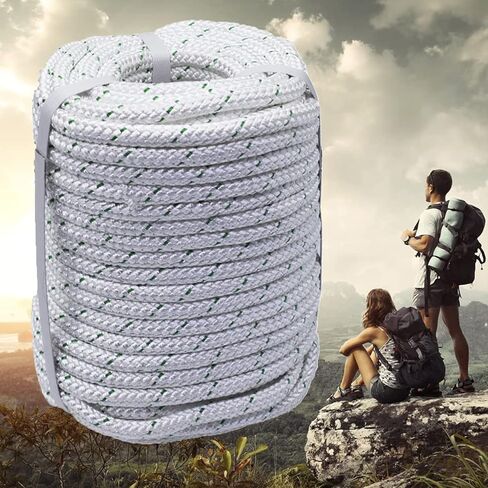 3/8In x 200FT 4800 lbs Breaking Strength,Double Braid Polyester Rope Breaking Strength Strong Pulling Rope,Heavy Duty Rope for Tie, Pull, Swing and Knot in Kuwait