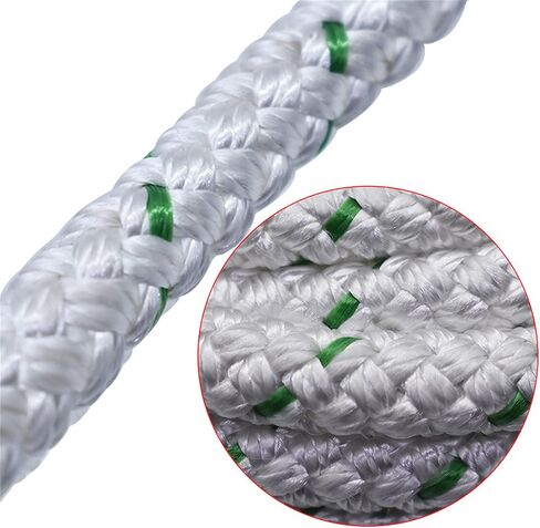 3/8In x 200FT 4800 lbs Breaking Strength,Double Braid Polyester Rope Breaking Strength Strong Pulling Rope,Heavy Duty Rope for Tie, Pull, Swing and Knot in Kuwait