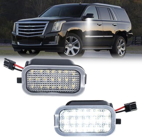 Led Under Side Mirror Puddle Lights For 2015 2016 2017 2018 2019 2020 Chevy Silverado GMC Sierra 1500 2500HD 3500HD Yukon XL Tahoe Suburban White LED Under Mirrors Welcome Lamps 23463326 84408372 in Kuwait