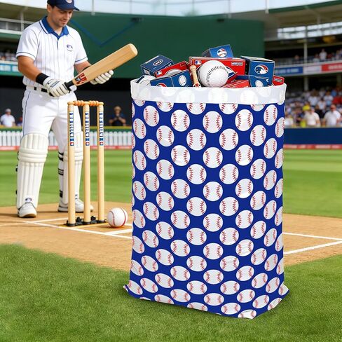 WRAPAHOLIC 56" Extra Large Baseball Plastic Gift Bag - Classic Baseball Jumbo Bike Bag Gift Wrap for Tenns Boys Birthday, Baby Shower and Ball Sports Theme Party- 56" H x 36" W in Kuwait