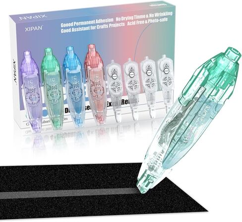 2026 Retractable Double Sided Tape Roller for Crafts, 2 Pcs Glue Tape for Scrapbooking with 4 Extra Refills,16FT Scrapbook Tape Runner, Tape for Art School Office Supplies, Lavender & Mint Green in Saudi Arabia