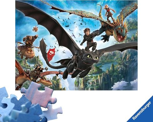 Kinderpuzzle 150 XXL Teile - Dragons - Drachen und Helden in Kuwait
