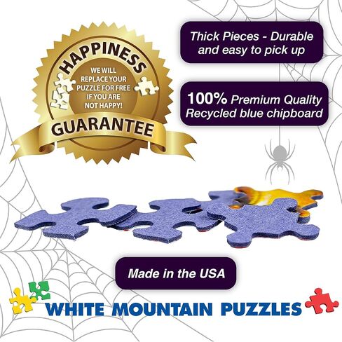 أحجية الصور المقطوعة المكونة من 1000 قطعة من White Mountain وحوش مخيفة مع قطع كبيرة هدية للبالغين والعائلة 24 بوصة × 30 بوصة - كروشيه الهالوين in Kuwait