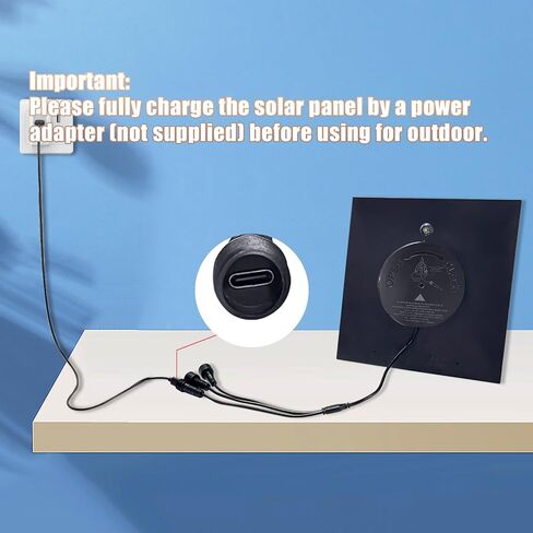 Zivif 5W Trail Camera Solar Panel, 10400mAh Built-in Battery, Adjustable 6V/9V/12V Output, DC Plugs 5.5x2.1mm 4.0x1.7mm 3.5x1.35mm, IP66 Waterproof, 360° Mount, 9.8ft Cable in Saudi Arabia