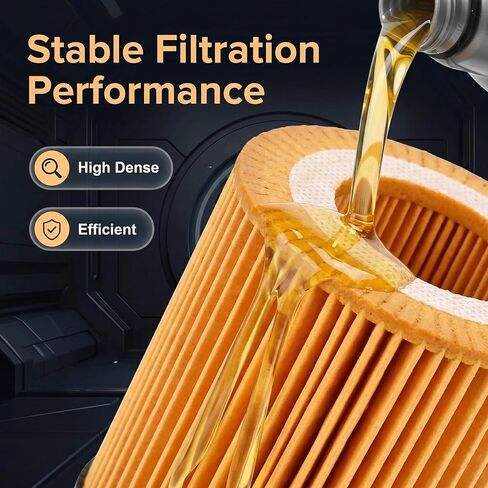 Engine Oil Filter, High-Density Oil Filter with 2 Seal Rings, Compatible with 2009-2018 Corolla, 2010-2020 Prius, 2009-2014 Matrix, 2008-2014 Scion XD, Replaces #04152-YZZA6 (Orange) in Kuwait