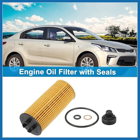 2 Pcs Engine Oil Filter Replacement 11428570590 11428575210 Oil Fuel Filter for Mini Cooper 2014-2022 Item Replacement in Kuwait