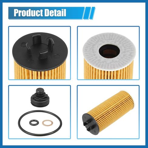 2 Pcs Engine Oil Filter Replacement 11428570590 11428575210 Oil Fuel Filter for Mini Cooper 2014-2022 Item Replacement in Kuwait