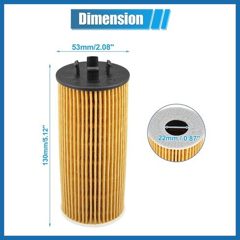 2 Pcs Engine Oil Filter Replacement 11428570590 11428575210 Oil Fuel Filter for Mini Cooper 2014-2022 Item Replacement in Kuwait