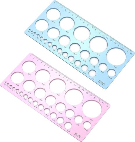2Pcs Circle Stencils, Circle Template for Drawing Precision Design for Drafting and Art Projects in Saudi Arabia