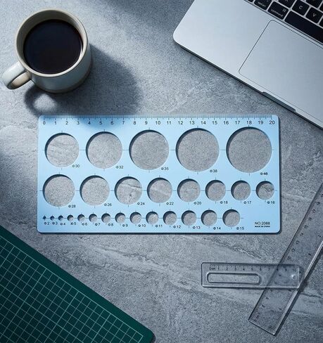 2Pcs Circle Stencils, Circle Template for Drawing Precision Design for Drafting and Art Projects in Saudi Arabia