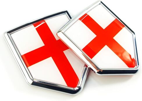 Newperlite England Flag Decal Sticker Car Emblem English Flag Car Decoration Accessories Chrome Shield for Truck Vehicles Cars, 2 Pack in Kuwait