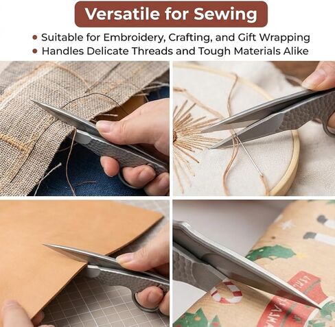 Premium Fabric Scissors for Cutting Clothes, Stainless Steel Sewing Scissors with Seam Ripper, Multi-Purpose Sharp Knife' Tailor Scissors' for Sewing Embroidery Quilting Crafting(Silver) in Saudi Arabia