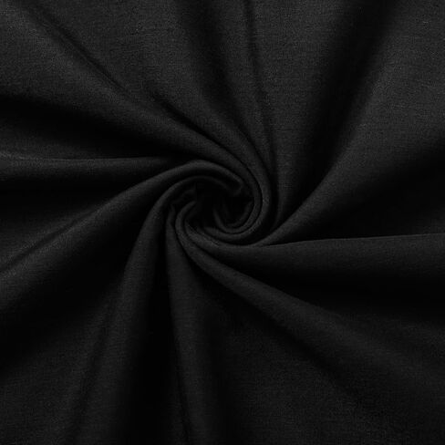 57"W x 24"L Black Fabric By The Yard 20% Cotton, 80% Polyester Homespun Fabric for DIY, Handmade,Sewing and Home Textiles(2/3 Yard) in Kuwait