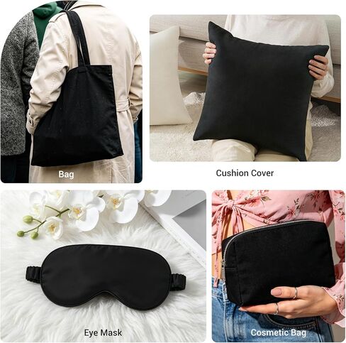 57"W x 24"L Black Fabric By The Yard 20% Cotton, 80% Polyester Homespun Fabric for DIY, Handmade,Sewing and Home Textiles(2/3 Yard) in Kuwait