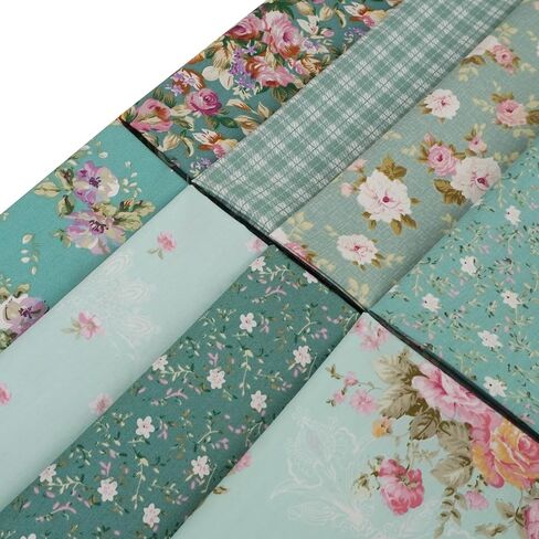 8pcs Fat Quarters 100% Cotton Fabric Bundles Floral Precut Fabric Squares 18"x22" for DIY Quilting Sewing Patchwork Crafts in Saudi Arabia