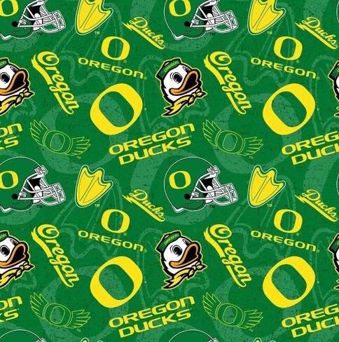 University of Oregon Ducks Fabric – Officially Licensed University of Oregon Cotton Quilting Fabric by Sykel Enterprises, Precut Yardage for Sewing & Crafts Home in Kuwait
