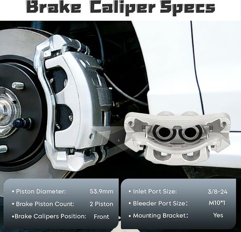 مجموعة فرجار الفرامل الأمامية اليسرى اليمنى متوافقة مع Ford Excursion 2000-2005، F-250 Super Duty 1999-2004، F-350 Super Duty 1999-2004، استبدل 18-B4790 18-B4791 in Kuwait