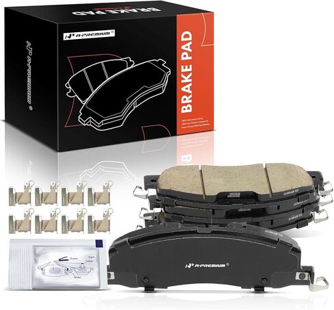 مجموعة وسادات الفرامل الأمامية المصنوعة من السيراميك من A-Premium متوافقة مع موديلات Ford & Lincoln - Explorer، Aviator، 2020 2021 2022 2023، 4 عبوات in Kuwait