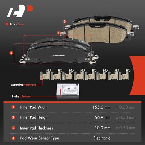 مجموعة وسادات الفرامل الأمامية المصنوعة من السيراميك من A-Premium متوافقة مع موديلات Ford & Lincoln - Explorer، Aviator، 2020 2021 2022 2023، 4 عبوات in Kuwait
