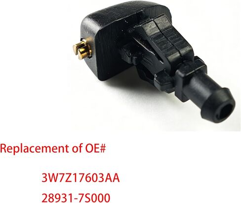 3W7Z17603AA فوهات غسالة الزجاج الأمامي متوافقة مع FORD E150 E250 E350 E450، LINCOLN، MERCURY، استبدال OE # 28931-7S000 فوهة ممسحة الزجاج الأمامي قطعتان in Kuwait