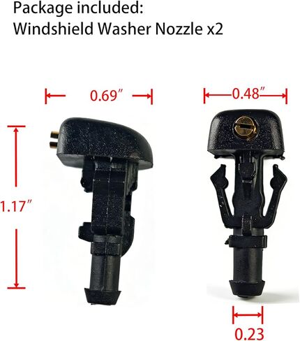 3W7Z17603AA فوهات غسالة الزجاج الأمامي متوافقة مع FORD E150 E250 E350 E450، LINCOLN، MERCURY، استبدال OE # 28931-7S000 فوهة ممسحة الزجاج الأمامي قطعتان in Kuwait