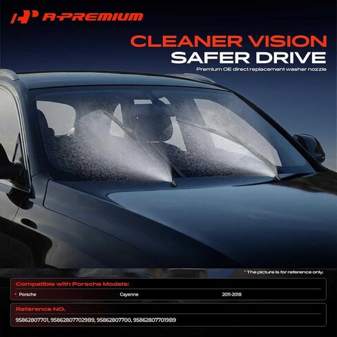 A-Premium Front Left Windshield Washer Nozzle Compatible with Porsche Cayenne 2011-2018 in Kuwait