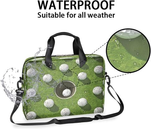Laptop Bag Golf Balls Pattern Laptop Case Sleeve Messenger Bags with Shoulder Strap Briefcase for Laptop 13 14 14.5 15.6 16 in in Saudi Arabia