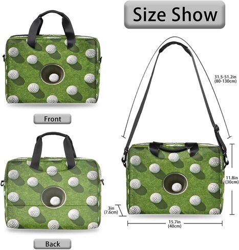 Laptop Bag Golf Balls Pattern Laptop Case Sleeve Messenger Bags with Shoulder Strap Briefcase for Laptop 13 14 14.5 15.6 16 in in Saudi Arabia