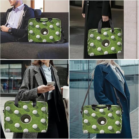 Laptop Bag Golf Balls Pattern Laptop Case Sleeve Messenger Bags with Shoulder Strap Briefcase for Laptop 13 14 14.5 15.6 16 in in Saudi Arabia