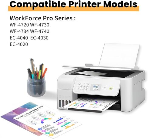Remanufactured Ink Cartridge for Epson 802 802 XL Ink Cartridges Combo Pack Compatible wirh Workforce Pro WF-4740 WF-4730 WF-4720 WF-4734 EC-4020 EC-4030 (2 Black, 1 Cyan, 1 Magenta, 1 Yellow) in Saudi Arabia