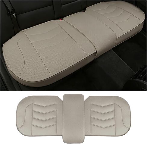 HZEL Car Front Bottom Seat Cover, Breathable Leather Full Wrapped Non-Slip Bottom Driver Seat Cushion with Storage Pocket, Comfortable Auto Interior Chair Protection Cover, Universal Fit (Black) in Saudi Arabia