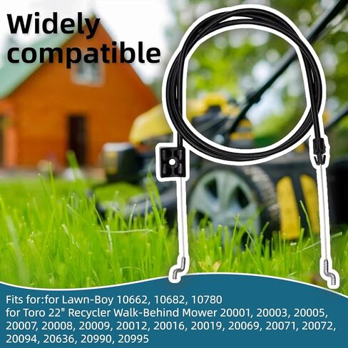 2 Pack Brake Cable 104-8677 for Toro 22in 48cm 53cm Recycler Lawn Mower fits Toro 20001 20003 20005 20007 20008 20009 20012 20016 20019 Replaces 1048677 290-935 Lawn Mower Brake Cable in Saudi Arabia
