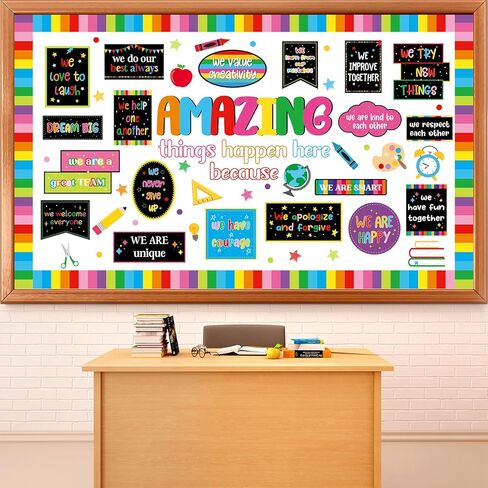 Math Bulletin Board Set Cubes Keywords Math Symbols Paper Cutouts Problem Solving Mathematics Posters Back to School Decor for Classroom Preschool Elementary Teacher Supplies(Boho) in Saudi Arabia