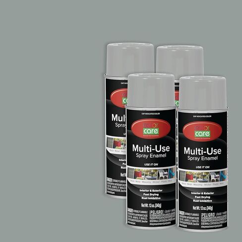 Spray Paint, 12 oz, 6-Pack (High Visibility Mix: Orange, Yellow, Gloss White, Gloss Black, Ruby Red, Light Blue) – All-Purpose, Indoor & Outdoor, Rust Resistant, for Wood, Metal, Plastic & Masonry in Kuwait