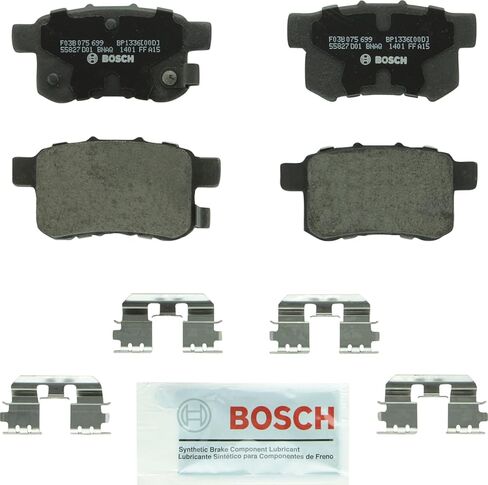 BOSCH BP1336 QuietCast Premium Organic Disc Brake Pad Set - Compatible with Select Acura TSX; Dodge Journey; Honda Accord; REAR in Kuwait