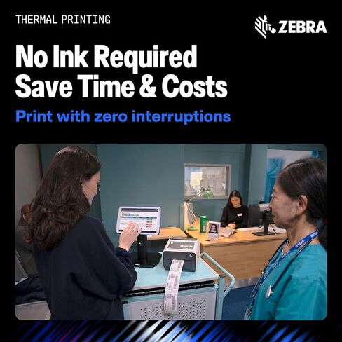 ZD4AH42-301E00EZ - Zebra® ZD421 Thermal Transfer Printer, Healthcare Approved, 203 DPI, USB, Ethernet, Bluetooth® in Kuwait