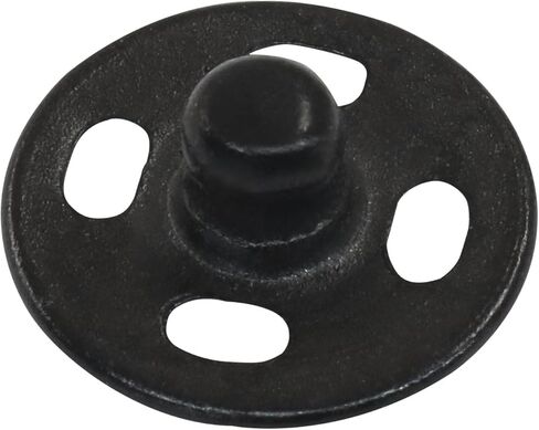 20 Sets Sew on Snap Buttons Set - 12mm Metal Snaps Durable Fasteners for Clothing, DIY Sewing and Craft Projects(Black) in Kuwait