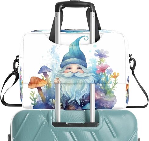 Laptop Bag Watercolor Gnomes Mushroom Flower Laptop Case Sleeve Messenger Bags with Shoulder Strap Briefcase for Laptop 13 14 14.5 15.6 16 in in Saudi Arabia