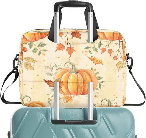 Laptop Bag Autumn Fall Maple Leaf Pumpkins Laptop Case Sleeve Messenger Bags with Shoulder Strap Briefcase for Laptop 13 14 14.5 15.6 16 in in Saudi Arabia