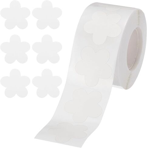 MECCANIXITY 500 Labels Black Daisy Stickers 1 Inch Daisy Shaped Sticker Labels Self-Adhesive Cute Decals for Envelope Valentine's Day Scrapbook Award Charts in Kuwait