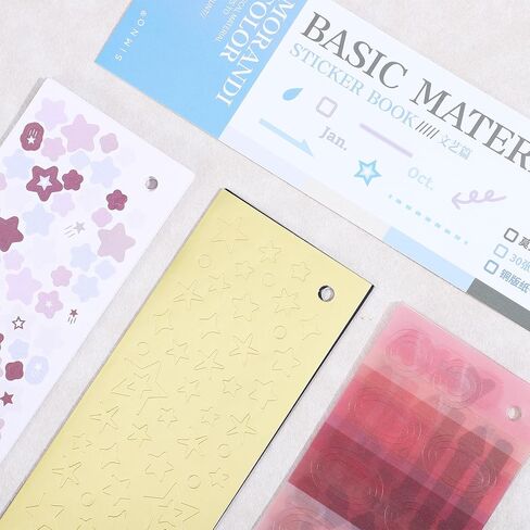 30 Sheets Kawaii Stars Heart Letter Stickers Cute Glitter Sticker Book Self-Adhesive Aesthetic Decorative Stickers for Journal Scrapbooking Photocards Junk Journaling Planner Adults Girls in Kuwait