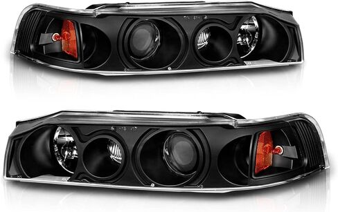 AmeriLite Black Replacement Projector Headlights Set For 90-93 Honda Accord - Passenger and Driver Side in Kuwait