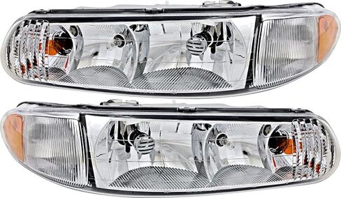 For Buick Century Headlights Lamps Set 1997 1998 1999 2000 2001 2002 2003 2004 2005 Halogen Driver and Passenger Side in Kuwait